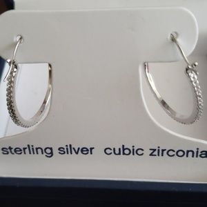 Silver works hoop earrings